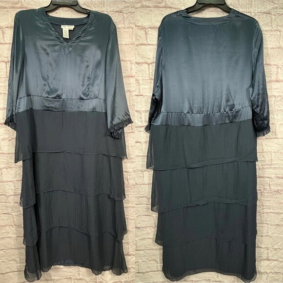Ulla Popken Silk Dress Size 12/14 - Picture 1 of 9